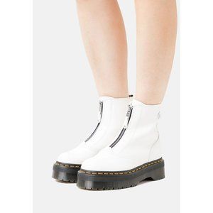 Doc Martens Jetta Platform Zip Boots in White